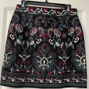 Black beaded and embroidered mini skirt from Francesca’s